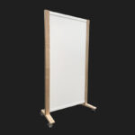 Expopillarwand HxB200x109cm blank wit op wielen Expositiewand