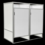 Kleedkamers 2 op een rij wit HxBxD200x200x100cm onderbouw CBX