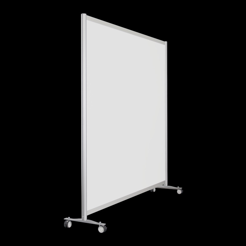 Wand wit op wielen HxB197x203cm. Scheidingswand expositiewand op wielen