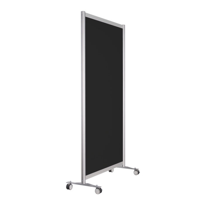 Wand zwart op wielen HxB197x104cm Scheidingswand expositiewand op wielen