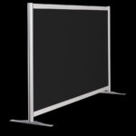 Wand zwart op voeten HxB108x186cm