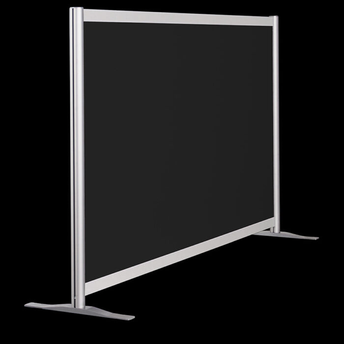 Wand zwart op voeten HxB108x186cm