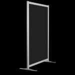 Wand zwart op voeten HxB149x104cm