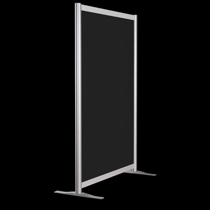 Wand zwart op voeten HxB149x104cm