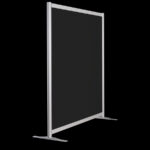 Wand zwart op voeten HxB149x145cm