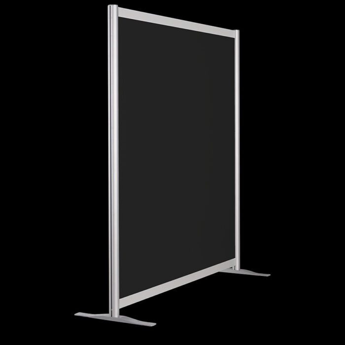 Wand zwart op voeten HxB149x145cm