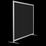 Wand zwart op voeten HxB149x186cm