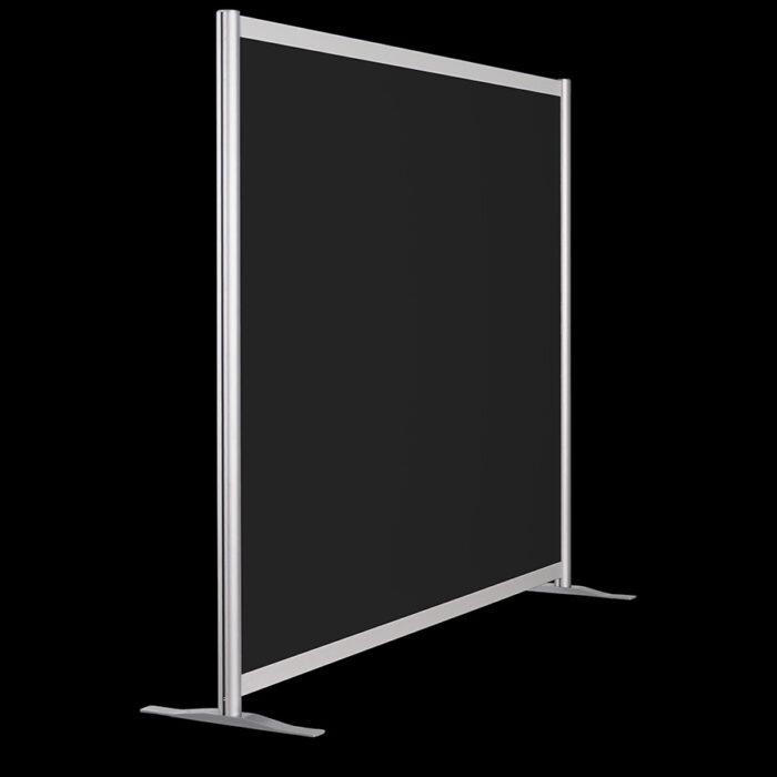 Wand zwart op voeten HxB149x186cm