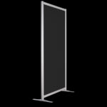 Wand zwart op voeten HxB190x104cm