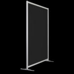Wand zwart op voeten HxB190x145cm