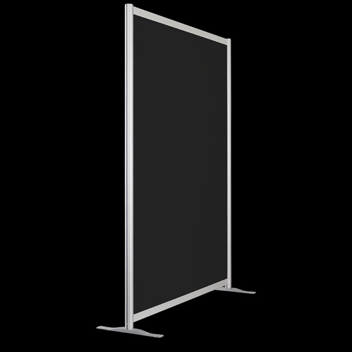 Wand zwart op voeten HxB190x145cm