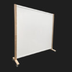 Expopillarwand HxB200x208cm blank wit op wielen Expositiewand
