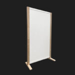 Expopillarwand HxB193x109cm blank wit op voeten Expositiewand