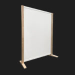 Expopillarwand HxB193x150cm blank wit op voeten Expositiepaneel