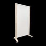 Expopillarwand HxB200x109cm whitewash wit op wielen Expositiewand