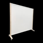 Expopillarwand HxB200x208cm whitewash wit op wielen Expositiepaneel