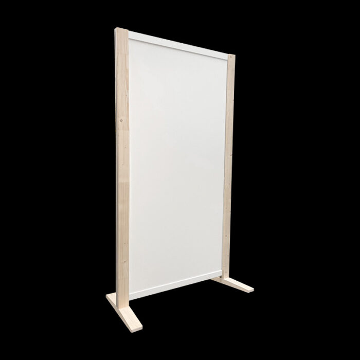 Expopillarwand HxB193x109cm whitewash wit op voeten Expowand