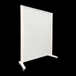 Expopillarwand HxB200x150cm wit wit op wielen Expositiewand