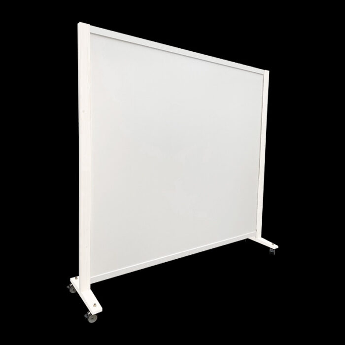 Expopillarwand HxB200x208cm wit wit op wielen Expositiewand