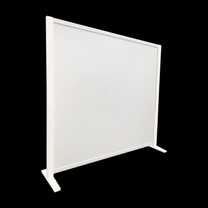 Expopillarwand HxB193x208cm wit wit op voeten Expositiewand