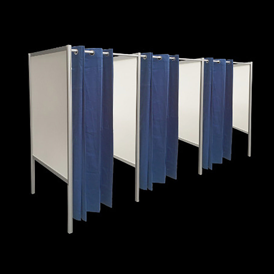 Pashokje wit en 2x aanbouw HxBxD200x300x100cm FLX Paskamer kleedhok