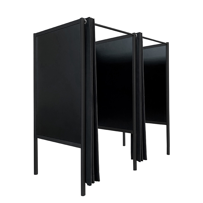 Pashokje demontabel volledig zwart en 1x aanbouw HxBxD200x200x100cm FLX - Afbeelding 1