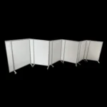 Wand wit op wielen HxB115x104cm - Afbeelding 7