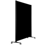 Wand volledig zwart op wielen HxB197x145cm Expositiewand scheidingswand