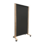 Expopillarwand HxB200x109cm blank zwart op wielen Expositiewand