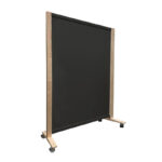 Expopillarwand HxB200x150cm blank zwart op wielen Scheidingswand