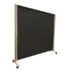 Expopillarwand HxB200x208cm blank zwart op wielen Expositiewand