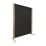 Expopillarwand HxB193x150cm blank zwart op voeten Expopaneel