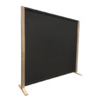 Expopillarwand HxB193x208cm blank zwart op voeten Expositiewand