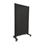 Expopillarwand HxB200x109cm volledig zwart op wielen Expositiewand