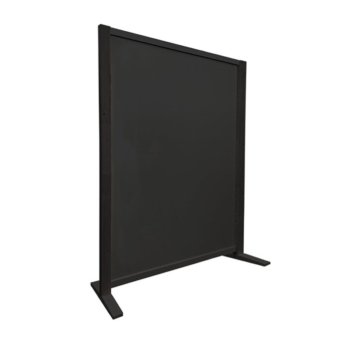 Expopillarwand HxB193x150cm volledig zwart op voeten Expositiewand