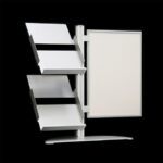 A4 Folderstandaard Marseille met 2x folderbak A4 en 1x posterraam A3