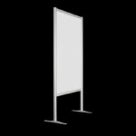 Wand wit op voeten HxB190x104cm met open onderzijde
