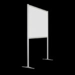 Wand wit op voeten HxB190x148cm met open onderzijde