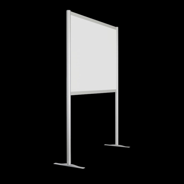 Wand wit op voeten HxB190x148cm met open onderzijde