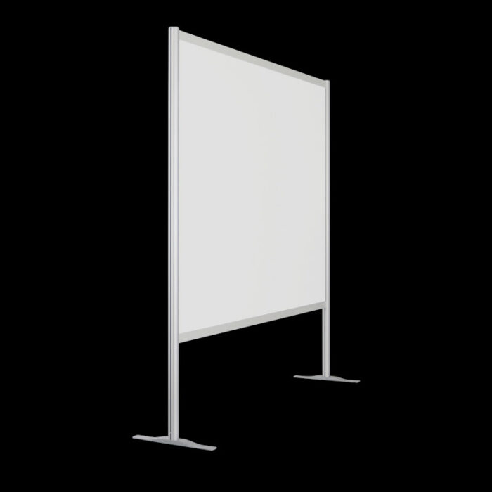 Wand wit op voeten HxB190x186cm met open onderzijde