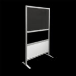 Glaswand glas en paneel met opening HxB190x104cm op voeten