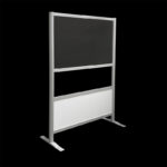 Glaswand glas en paneel met opening HxB190x145cm op voeten