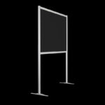 Wand zwart op voeten HxB190x148cm met open onderzijde