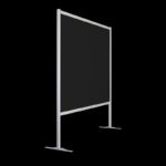 Wand zwart op voeten HxB190x186cm met open onderzijde