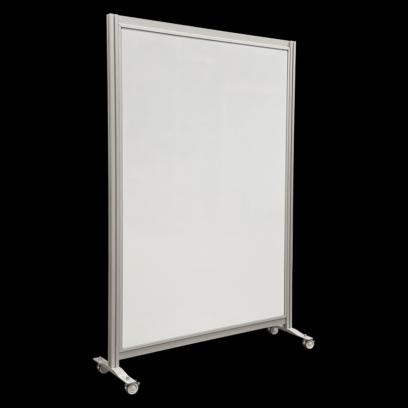 Wand combi whiteboard en rood prikbord HxB202x130cm 2-zijdig op wielen SPECIAL - Afbeelding 3
