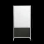 Whiteboardwand HxB202x100cm wit 1-zijdig op wielen