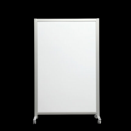 Whiteboardwand HxB202x130cm wit 1-zijdig op wielen