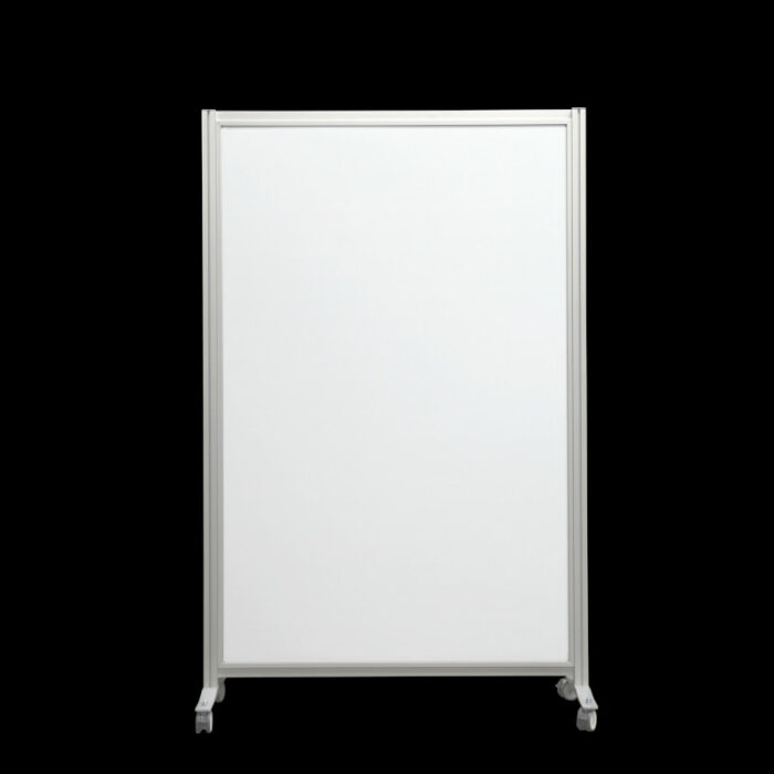 Whiteboardwand HxB202x130cm wit 1-zijdig op wielen