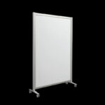Whiteboardwand HxB202x130cm wit 1-zijdig op wielen