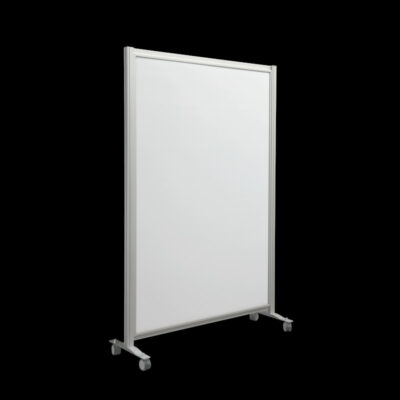 Whiteboardwand HxB202x130cm wit 2-zijdig op wielen